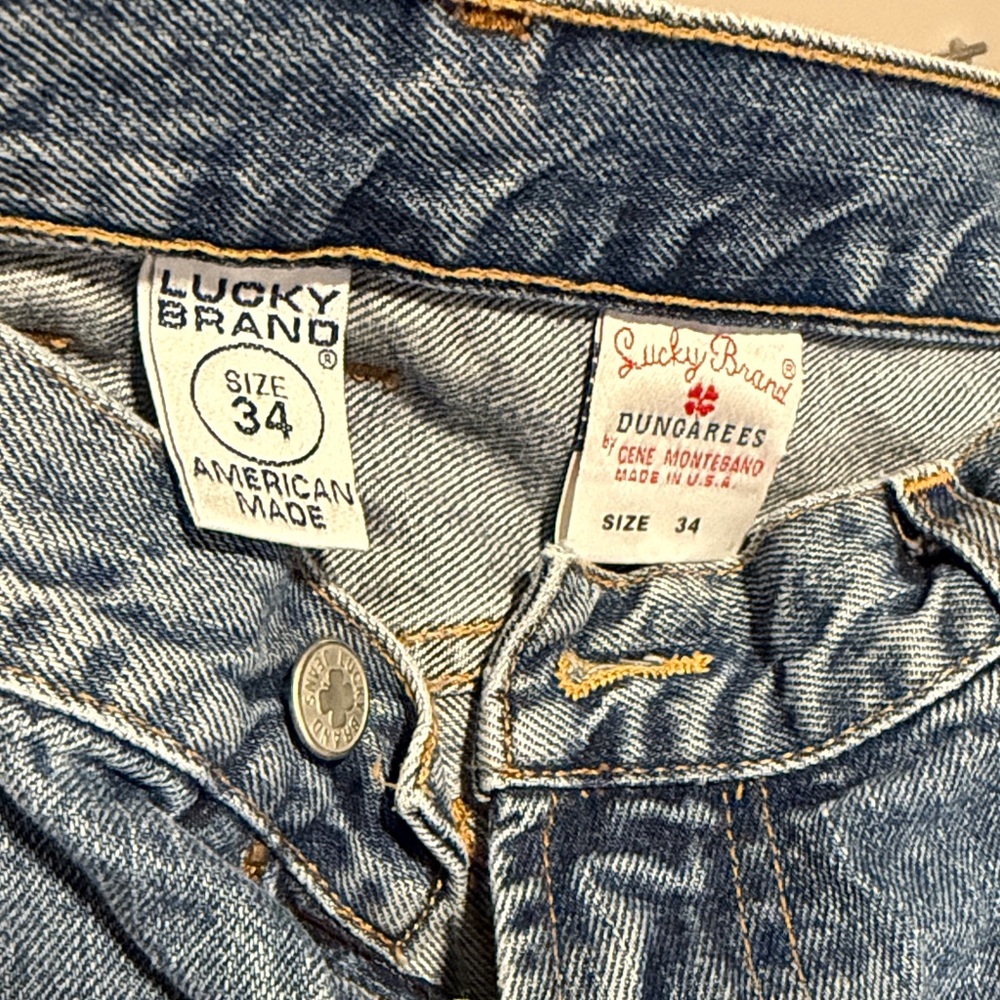Lucky Brand American Made Blue Jeans. Size 34. Vintage perfect condition. USA.